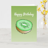 Kiwi Gevouwen Groet Verjaardag Kaart (Gele Bloem)