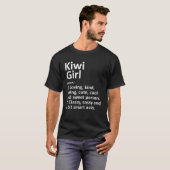 KIWI GIRL NEW ZEALAND Gift Funny Country Home Root T-shirt (Voorkant volledig)