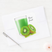 Kiwi glad thie vierkante sticker (Envelop)