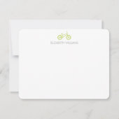 Kiwi Green Bicycle en Large Stippen Note Cards Kaart (Voorkant)