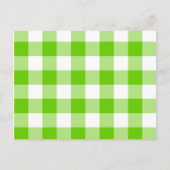 Kiwi Green Gingham Briefkaart (Voorkant)