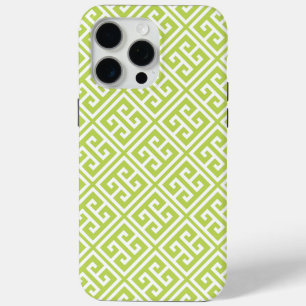 Kiwi Green Greek Key Pattern iPhone 15 Pro Max Hoesje