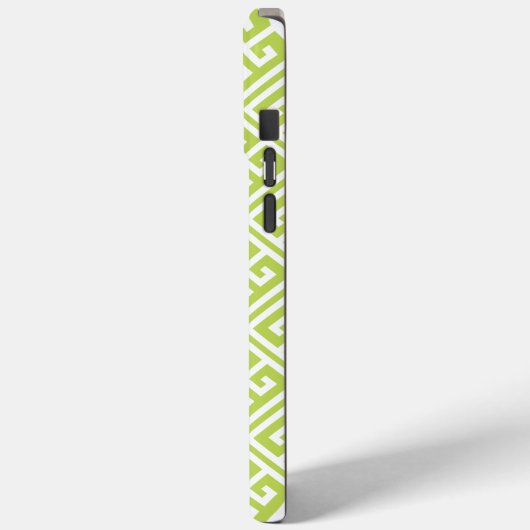 Kiwi Green Greek Key Pattern Case-Mate iPhone Case (Achterkant / Links)