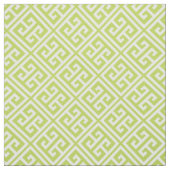 Kiwi Green Greek Key Pattern Stof (Swatch)