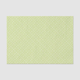 Kiwi Green Greek Key Pattern Tissuepapier
