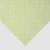 Kiwi Green Greek Key Pattern Tissuepapier (Detail)