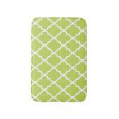 Kiwi Green Quatrefoil Tegels Pattern Badmat (Voorkant Verticaal)