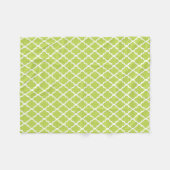 Kiwi Green Quatrefoil Tegels Pattern Fleece Deken (Voorkant (Horizontaal))