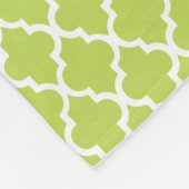 Kiwi Green Quatrefoil Tegels Pattern Fleece Deken (Hoek)