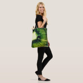 Kiwi Green Shopping and Books Tote Bag (Op model)