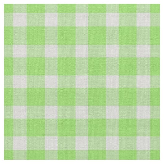 Kiwi groen en wit geruit geruit gingham stof (Close Up)