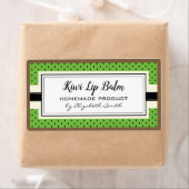Kiwi groene fruit smaak lipbalm verpakking label (Insitu)