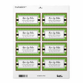 Kiwi groene fruit smaak lipbalm verpakking label (Full Sheet)