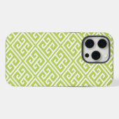 Kiwi Groene Griekse Sleutel Patroon iPhone Hoesje (Achterkant horizontaal)