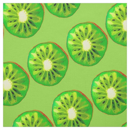 Kiwi groene pop kitsch stof (Swatch)