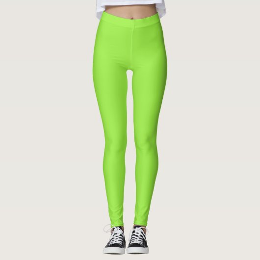 Kiwi Groene Solid Print Legging (Voorkant)