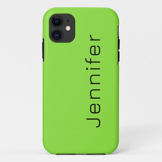 Kiwi Groene Stevige Kleur | Minimalistische naam Case-Mate iPhone Case (Achterkant)