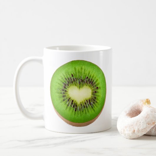 Kiwi hart koffiemok (Met donut)