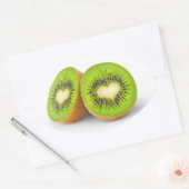 Kiwi harten ovale sticker (Envelop)