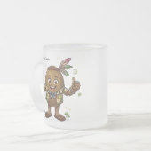 kiwi in de zomer bewerkbare tekst matglas koffiemok (Voorkant links)