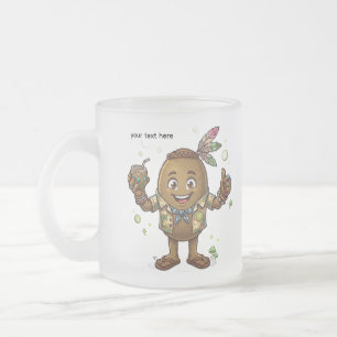 kiwi in de zomer bewerkbare tekst matglas koffiemok