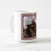 Kiwi in een Box, serie 1, pose 2, pruimen Koffiemok (Voorkant links)