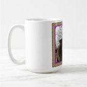 Kiwi in een Box, serie 1, pose 2, pruimen Koffiemok (Links)