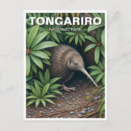 Kiwi in Tongariro Nationaal Park Nieuw-Zeeland Briefkaart