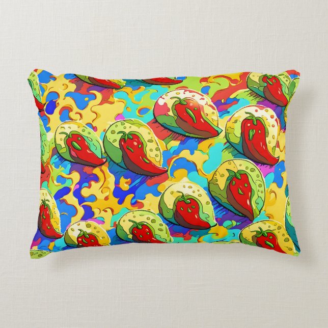 Kiwi Inferno - Ananas Rijk Accent Kussen (Voorkant)