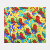 Kiwi Inferno - Ananas Rijk Fleece Deken (Voorkant (Horizontaal))