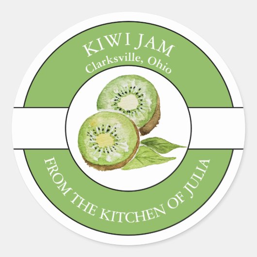 Kiwi Jam Label (Voorkant)