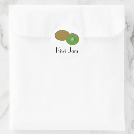 Kiwi Jam Ronde Sticker (Tas)