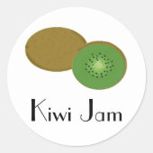 Kiwi Jam Ronde Sticker (Voorkant)