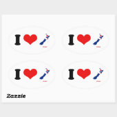 KIWI KAART OVALE STICKER (Vel)