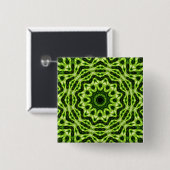 Kiwi Kaleidoscope Vierkante Button 5,1 Cm (Voorkant /achterkant)