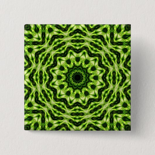 Kiwi Kaleidoscope Vierkante Button 5,1 Cm (Voorkant)