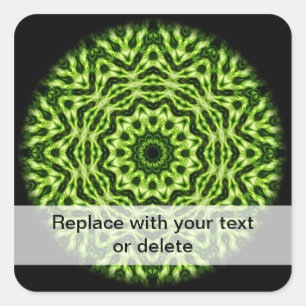 Kiwi Kaleidoscope Vierkante Sticker