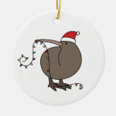 Kiwi Kerstmis Keramisch Ornament (Voorkant)