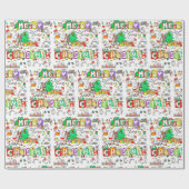 Kiwi kerstpapier van Nicole Janes Cadeaupapier (Vlak)