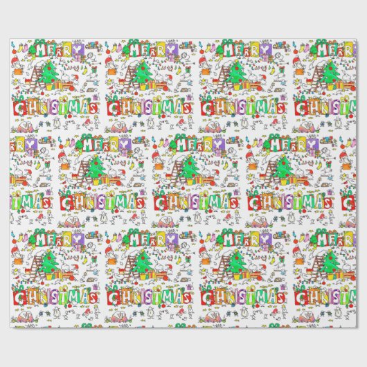 Kiwi kerstpapier van Nicole Janes Cadeaupapier (Vlak)