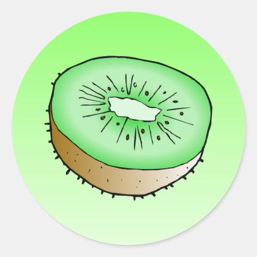 Kiwi - Klassieke Ronde Sticker (Voorkant)