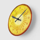 Kiwi Lemon Fruit Slice Ronde Klok (Hoek)