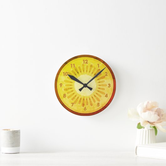 Kiwi Lemon Fruit Slice Ronde Klok (Huis)