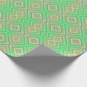 Kiwi Lime Green Alternative Diamond Pattern Cadeaupapier (Hoek)