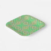 Kiwi Lime Green Alternative Diamond Pattern Papieren Bordje (Gebogen)