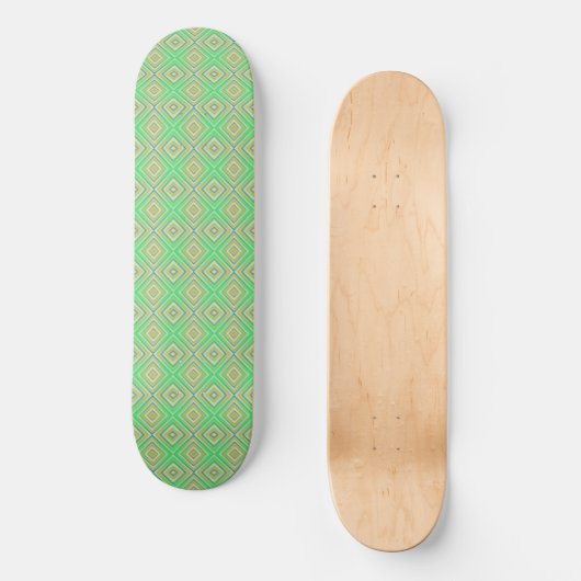 Kiwi Lime Green Alternative Diamond Pattern Persoonlijk Skateboard (Voorkant)