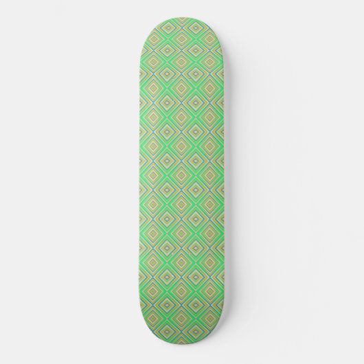 Kiwi Lime Green Alternative Diamond Pattern Persoonlijk Skateboard (Voorkant)
