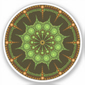 Kiwi Mandala Sticker (Voorkant)