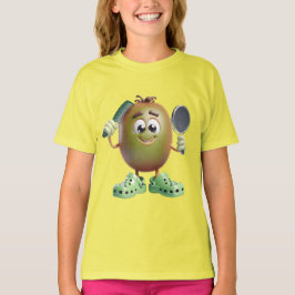 Kiwi met een kam en een spiegel t-shirt