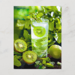 Kiwi Mint Fizz – Groene verfrissing Feestdagenkaart